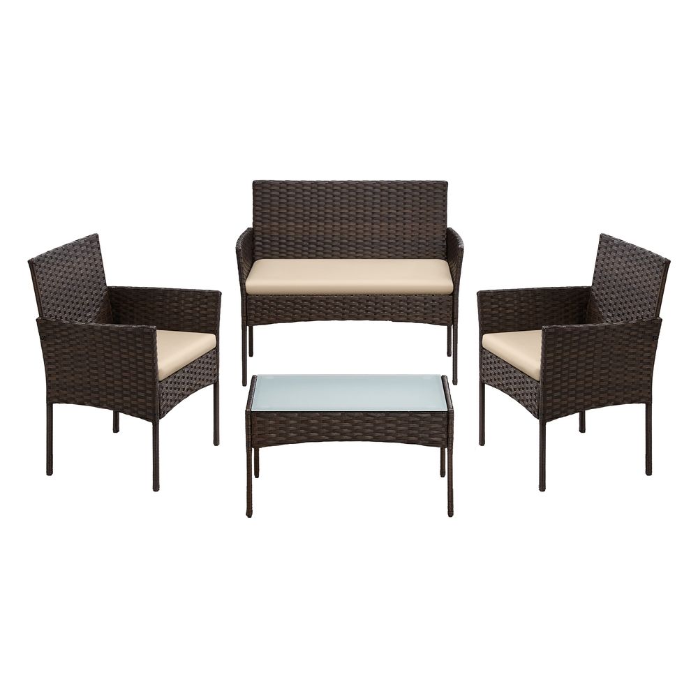 Balkonmöbel-Set 4-teilig