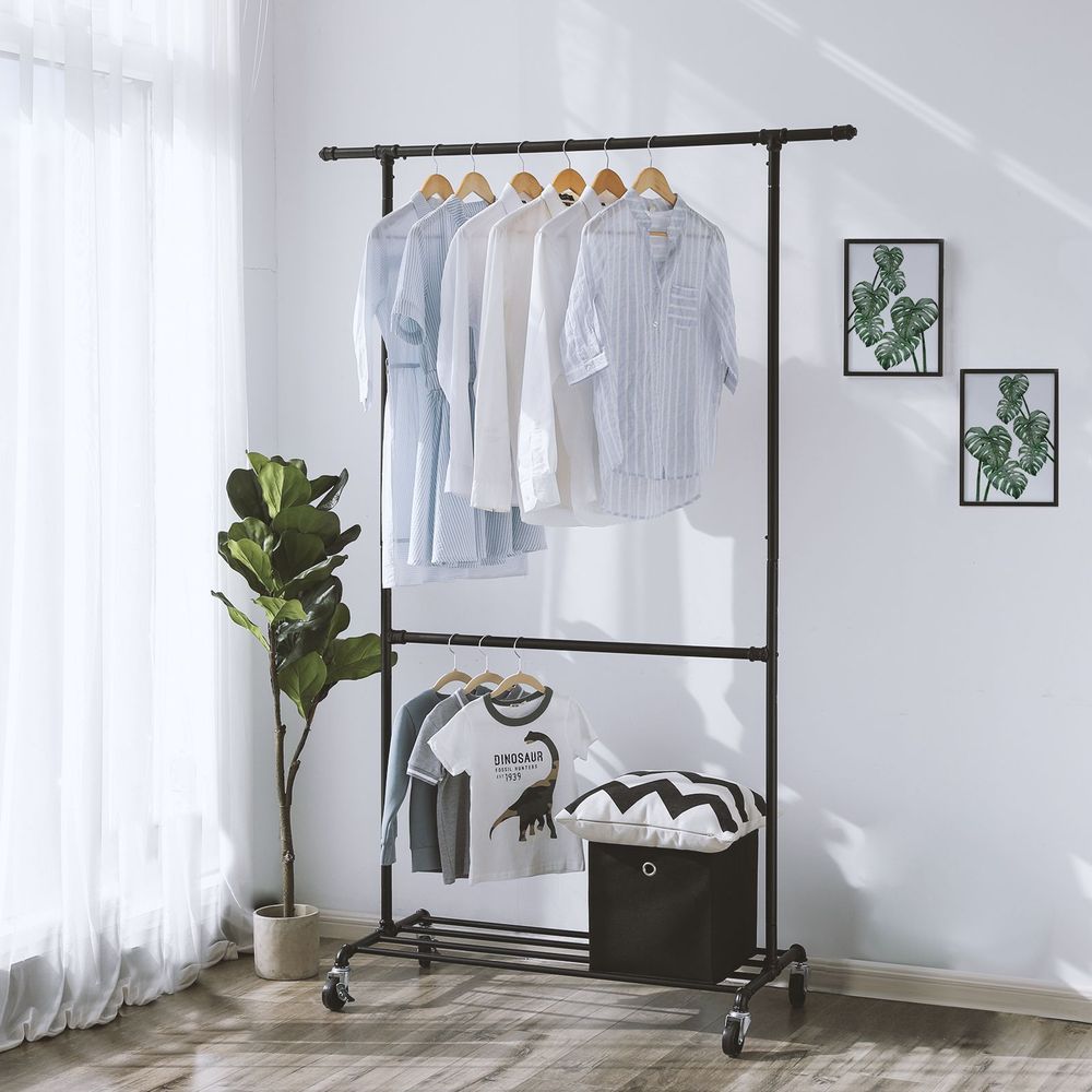 Kleiderständer mit 2 Kleiderstangen - Kleiderständer