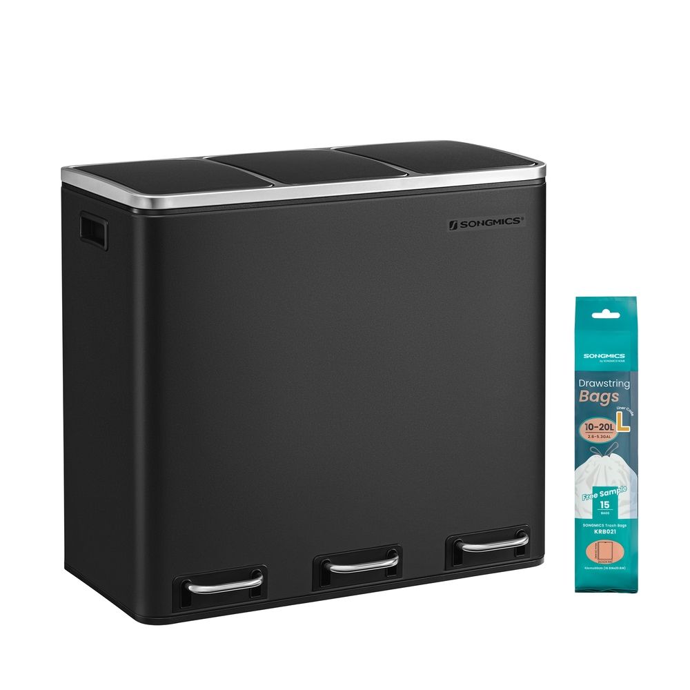SONGMICS Mülleimer mit 3 Säcken