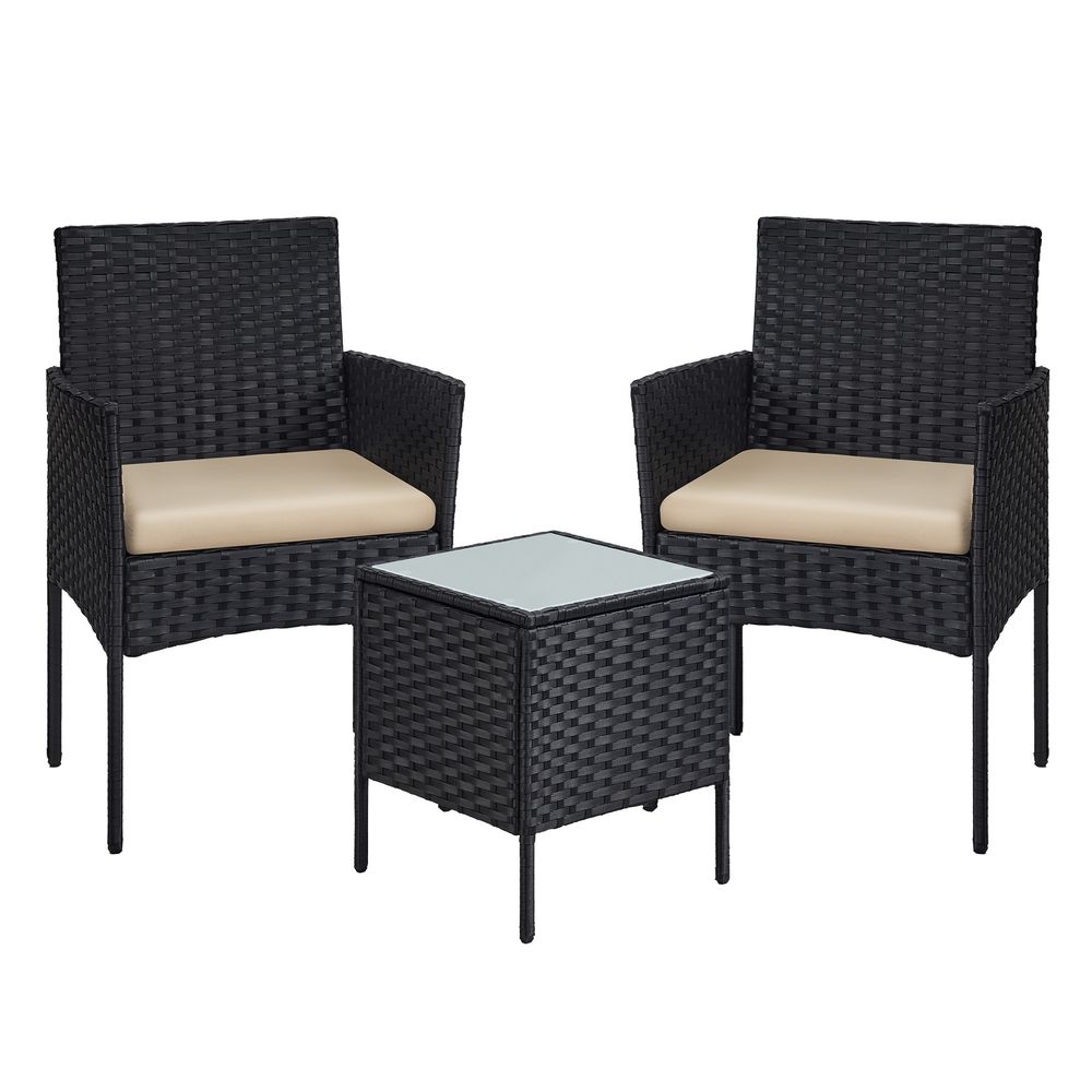 SONGMICS Gartenmöbel-Set 3-teilig