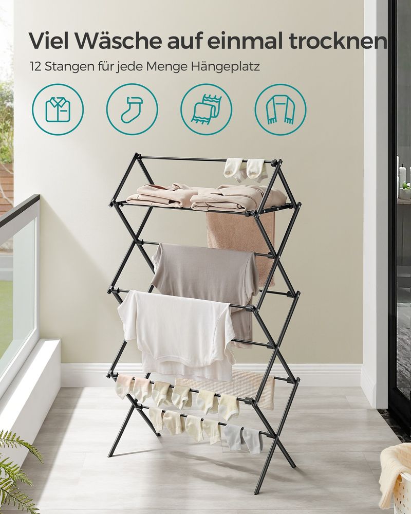 SONGMICS Wäscheständer kompakt