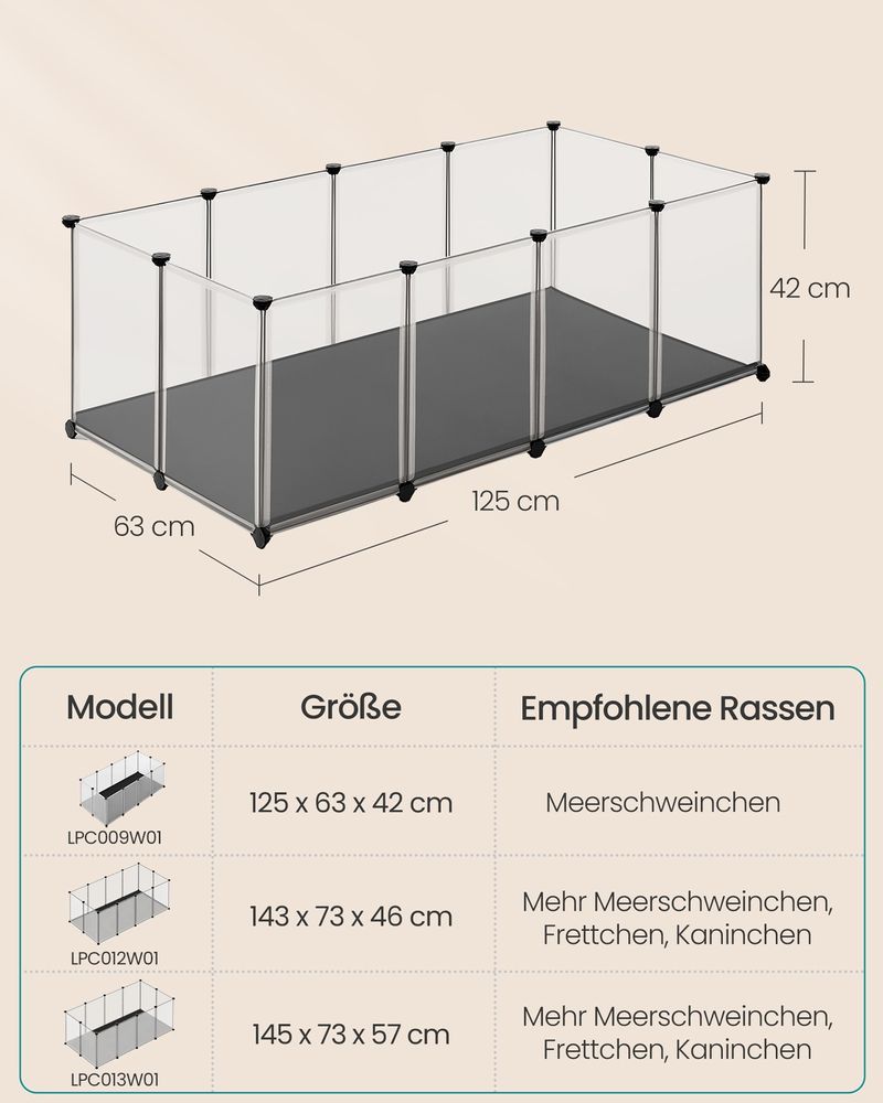 BRIAN & DANY Kleintiergehege, Laufstall Kleintiere Gehege Für