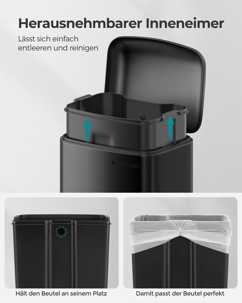 SONGMICS Mülleimer 30 L mit Pedal | SONGMICS HOME