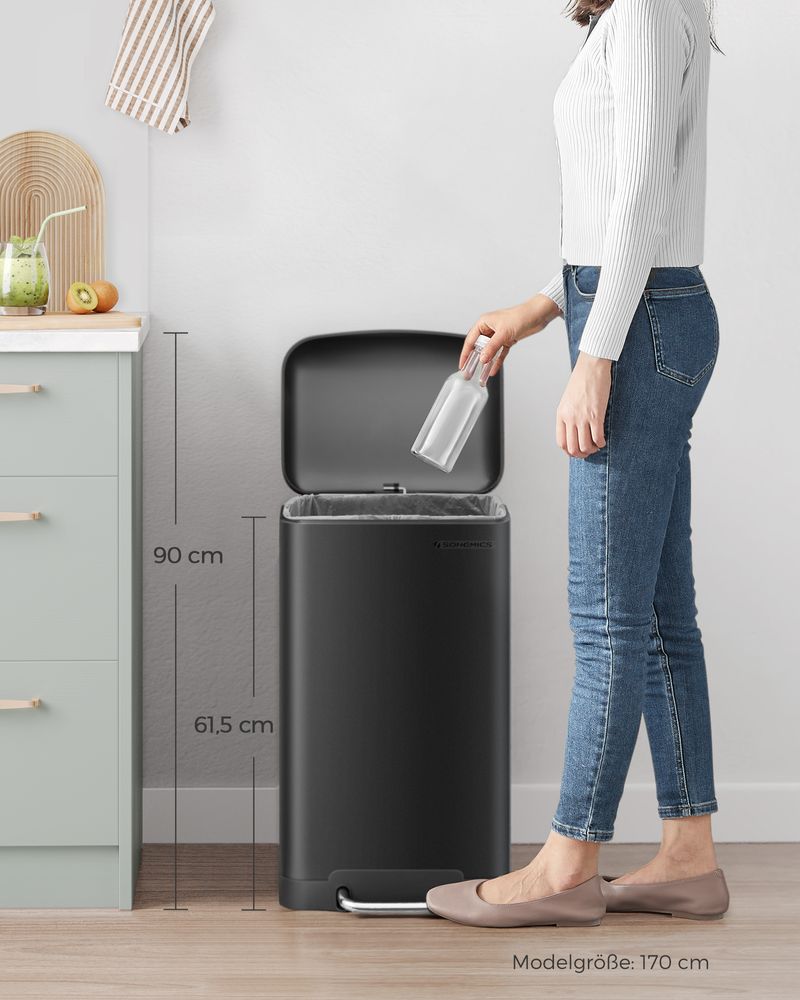 SONGMICS Mülleimer 30 L mit Pedal | SONGMICS HOME