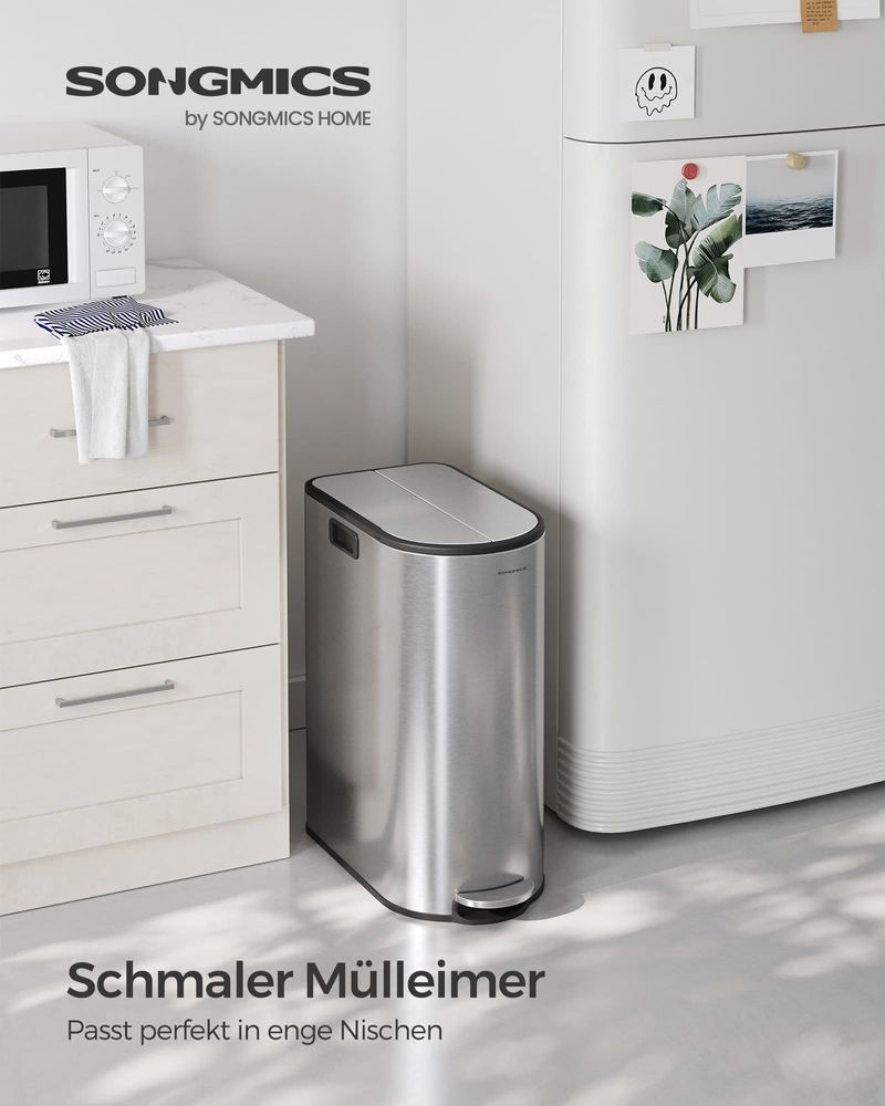 SONGMICS Mülleimer mit 2 Fächern | SONGMICS HOME