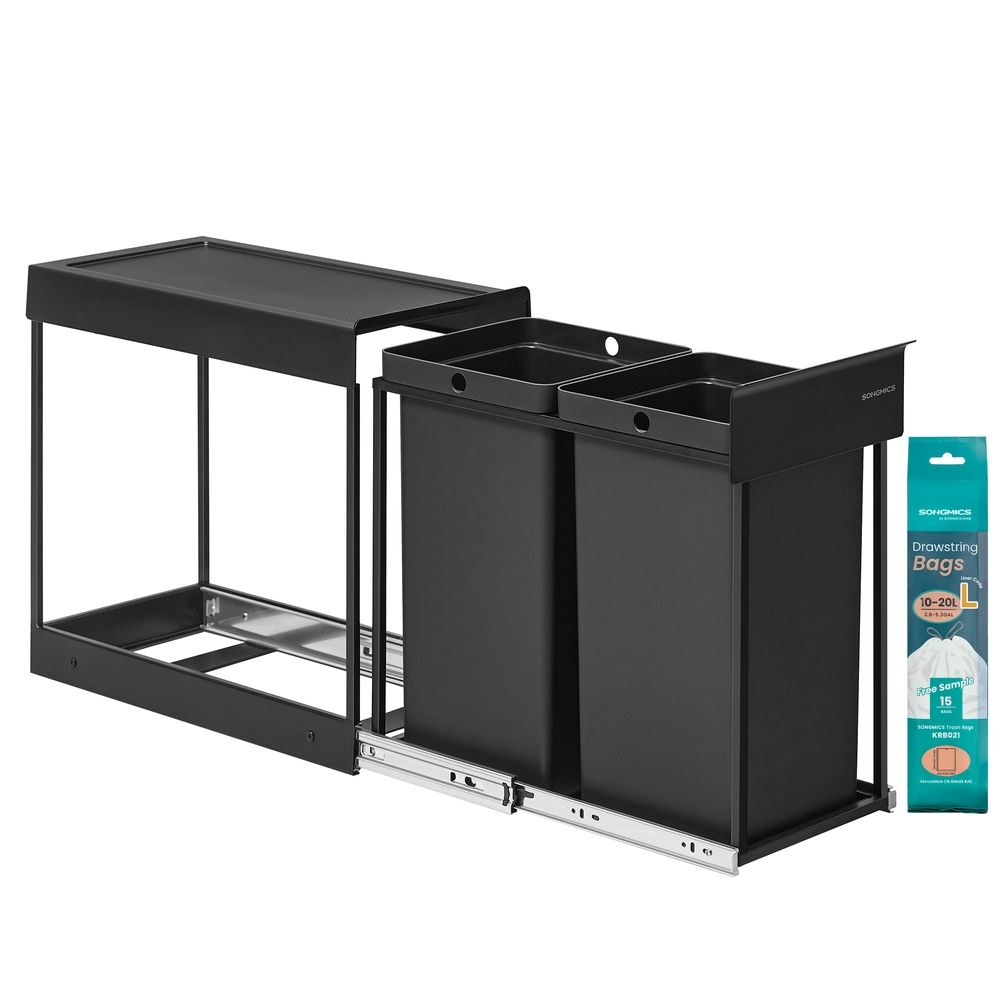 etagere bad Hängendesschrank OXYGEN H67,5 3 Regale aus Eichenholz mit Knoten und matt schwarzer Boden Trennstege:1 x Trennsteg