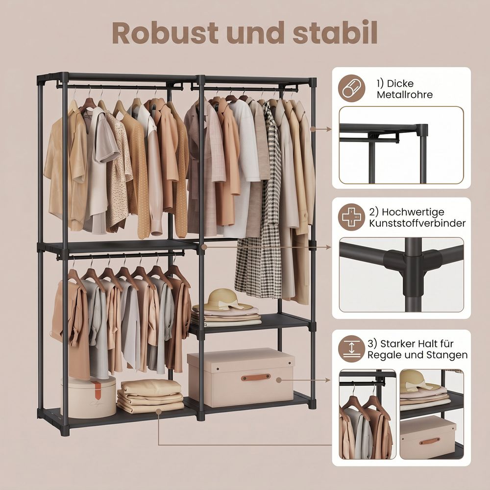 Offener Kleiderschrank