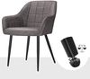 Esszimmerstuhl Sessel mit PU-Bezug Grau