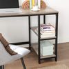 Schreibtisch einfacher Aufbau Greige-Schwarz