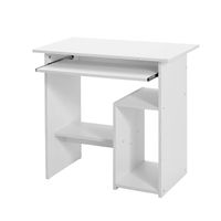 Schreibtisch mit Tastaturauszug Weiß