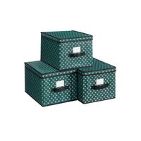 Aufbewahrungsboxen mit Deckel 3er Set Grün