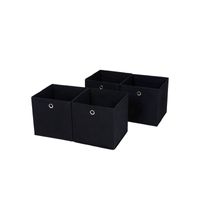 Aufbewahrungsboxen 4 Stück Schwarz