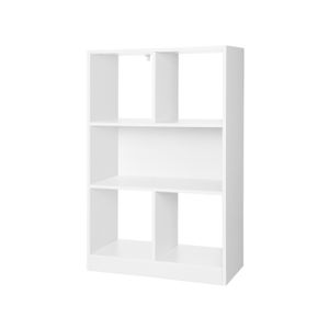Bücherregal mit 4 offenen Fächern Weiß