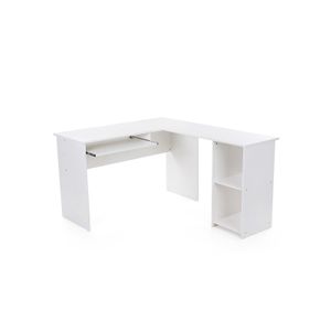 L-förmiger Schreibtisch Weiß