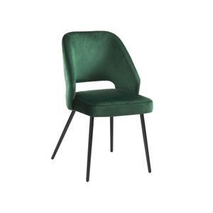 2er Set Esszimmerstühle mit Samtbezug Grün