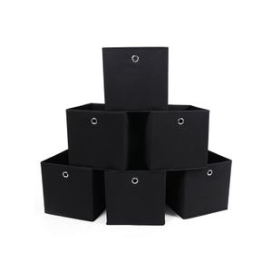 Aufbewahrungsboxen 6 Stück Schwarz