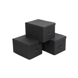Aufbewahrungsboxen 3 Stück Schwarz