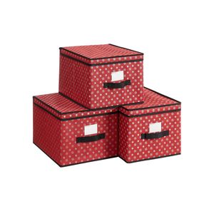 Aufbewahrungsboxen 3er Set Rot