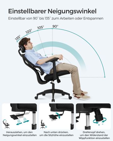 5. Bild von Bürostuhl mit verstellbarer Rückenlehne