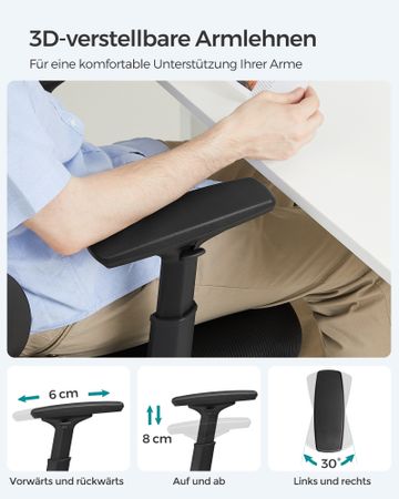 7. Bild von Bürostuhl mit verstellbarer Rückenlehne