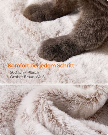 4. Bild von Feandrea Katzenbaum mit weichem Bezug Hellbraun