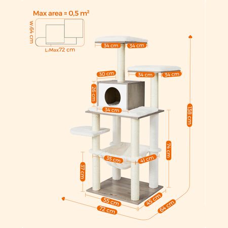 7. Bild von Modern Katzenbaum Vintagebraun