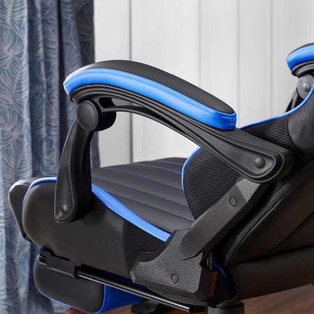 6. Bild von Gamingstuhl bis 150 kg belastbar schwarz-blau