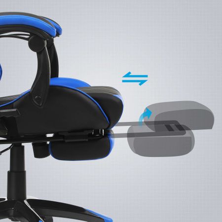 7. Bild von Gamingstuhl bis 150 kg belastbar schwarz-blau