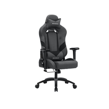 2. Bild von SONGMICS Gamingstuhl mit Lendenkissen Grau