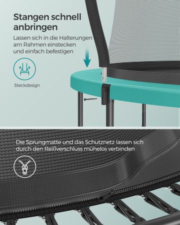 6. Bild von SONGMICS Trampolin 366 cm d mit Reißverschluss