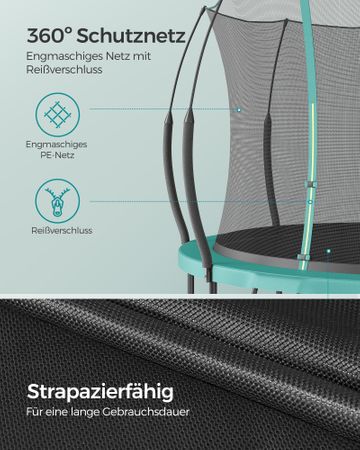 9. Bild von SONGMICS Trampolin 366 cm d mit Reißverschluss