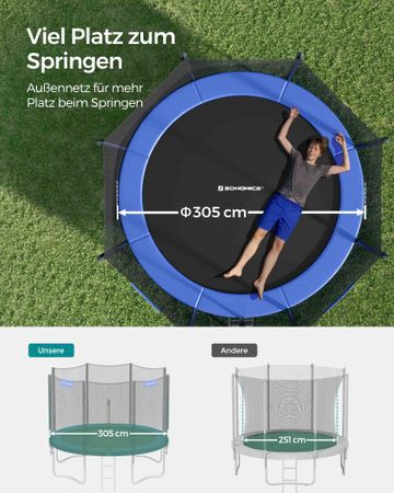 4. Bild von Trampolin 244 cm Schwarz-Blau