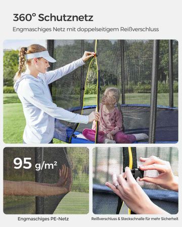 9. Bild von Trampolin 244 cm Schwarz-Blau