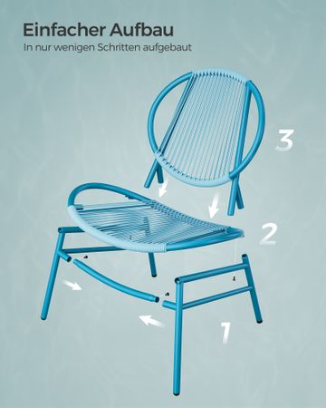 7. Bild von SONGMICS Balkonmöbel 3er Set