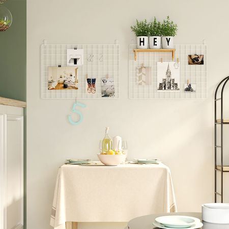 4. Bild von Fotowand aus Drahtgitter 2er Set - Gitterwand