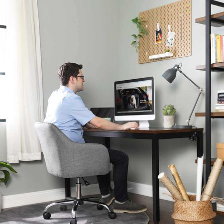 5. Bild von Computerstuhl höhenverstellbar grau