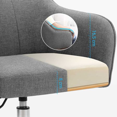 7. Bild von Computerstuhl höhenverstellbar grau