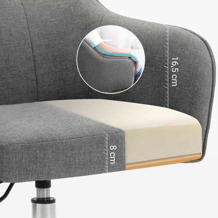 8. Bild von Computerstuhl höhenverstellbar grau
