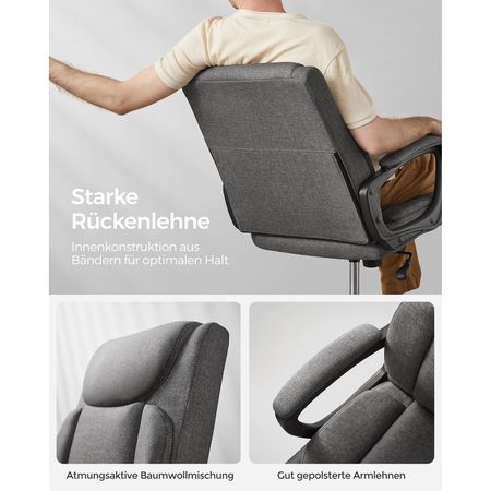 6. Bild von SONGMICS Bürostuhl mit Wippfunktion