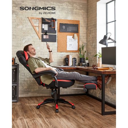 3. Bild von SONGMICS Gaming-Stuhl mit Teleskop-Fußstütze