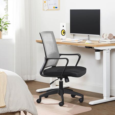4. Bild von Bürostuhl drehbar höhenverstellbar grau