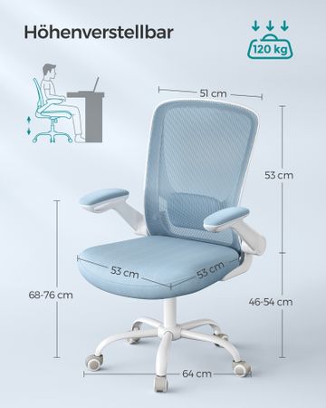 6. Bild von SONGMICS Bürostuhl mit gepolsterte Lendenstützer
