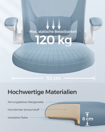 7. Bild von SONGMICS Bürostuhl mit gepolsterte Lendenstützer