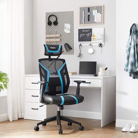 4. Bild von SONGMICS Ergonomischer Drehstuhl Schwarz-Blau
