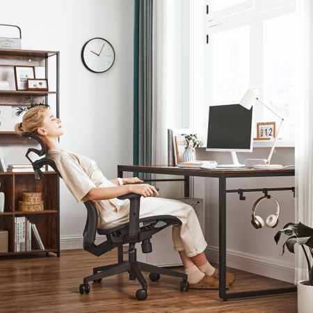 4. Bild von SONGMICS Bürostuhl mit Kleiderbügel schwarz
