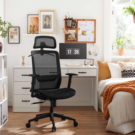 5. Bild von SONGMICS Bürostuhl mit Kleiderbügel schwarz