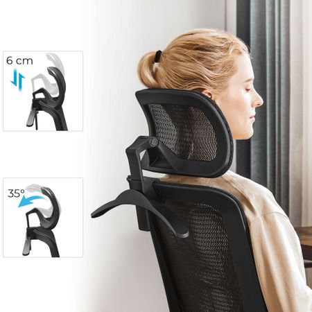 8. Bild von SONGMICS Bürostuhl mit Kleiderbügel schwarz
