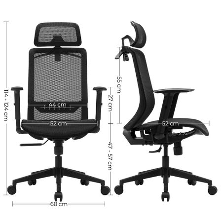 10. Bild von SONGMICS Bürostuhl mit Kleiderbügel schwarz