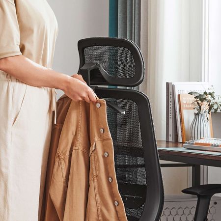 11. Bild von SONGMICS Bürostuhl mit Kleiderbügel schwarz