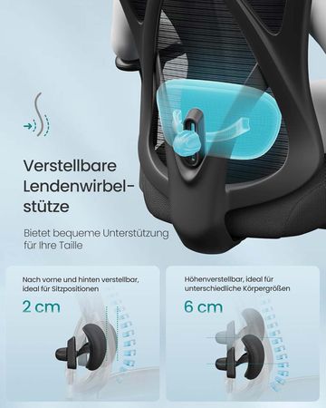 7. Bild von SONGMICS Bürostuhl bis 150 kg belastbar schwarz